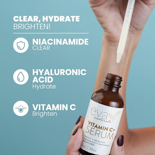 Eva Naturals Vitamin C Face Serum With Hyaluronic Acid - Anti Aging Serum Eva Naturals buy supplements canada
