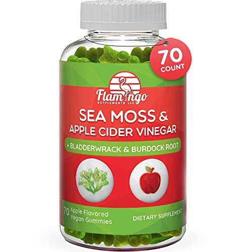 Sea Moss Gummies with Apple Cider Vinegar, Bladderwrack, and Burdock Root Organic Flamingo Supplements buy supplements canada