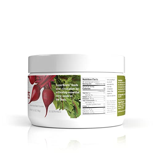 HumanN SuperBeets - Beet Root Powder - Nitric Oxide Boost for Blood Pressure, Circulation & Heart Health Support - Non-GMO Superfood Supplement - Natural Black Cherry Flavor, 30 Servings humanN buy supplements canada