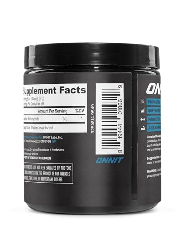 ONNIT Creatine Monohydrate Powder – Unflavored, 90-Serving Value Size – Supports Strength, Lean Muscle, and Brain Energy† – Keto Friendly, No Fillers, 90 Servings, 15.29 oz ONNIT buy supplements canada