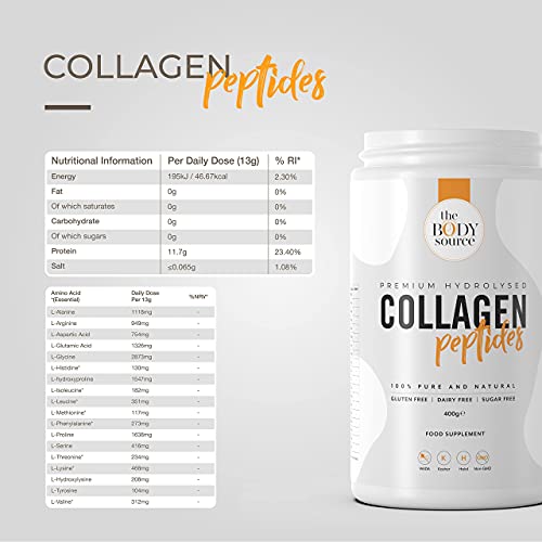 The Body Source Premium Hydrolysed Collagen Powder – 400g Unflavoured Bovine Collagen The Body Source buy supplements canada