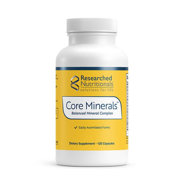 Researched Nutritionals Core Minerals - Daily Trace Minerals Supplement - Iron-Free Blend with Vitamin D3, Magnesium Glycinate & Iodine for Thyroid, Bone & Metabolic Support (120 ct) Researched Nutritionals buy supplements canada