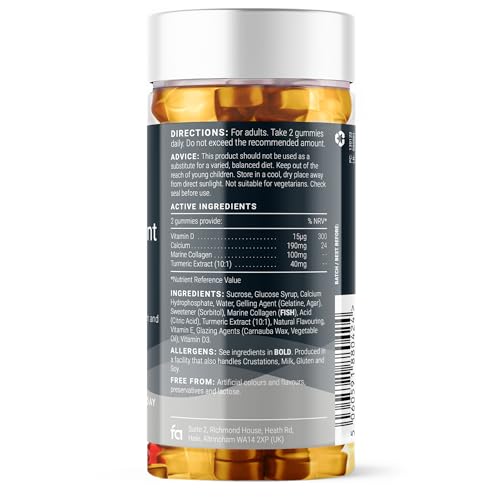Feel Amazing Bone & Joint Complex Gummies - with Calcium, Vitamin D3 & Marine Collagen - 60 Grapefruit-Flavored Gummies - 30-Day Supply (1) Feel Amazing buy supplements canada