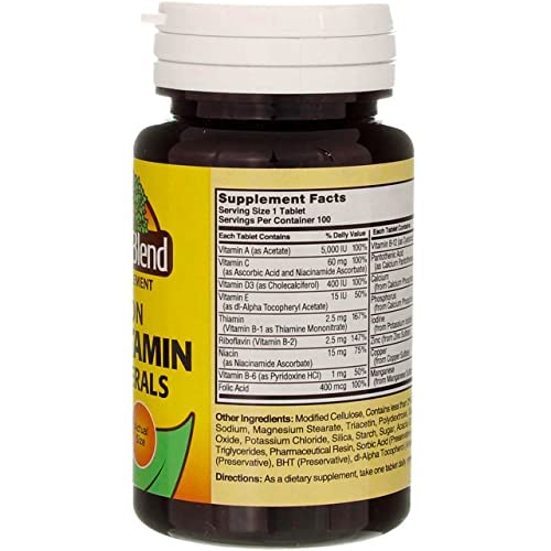 Nature's Blend Multiple Vitamin with Minerals No Iron 100 Tabs Nature's Blend buy supplements canada