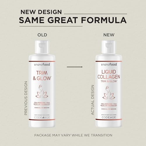 Codeage Liquid Collagen Supplement Chocolate Flavor, Beauty Trim & Glow Liposomal Codeage buy supplements canada