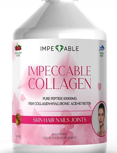 IMPECCABLE Collagen 10.000mg hydrolyzed Sugar Free Liquid Marine Collagen | Supplements for Women and Men Impeccable buy supplements canada