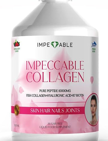 IMPECCABLE Collagen 10.000mg hydrolyzed Sugar Free Liquid Marine Collagen | Supplements for Women and Men Impeccable buy supplements canada