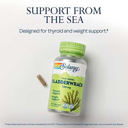 SOLARAY Bladderwrack Seaweed 580 mg Healthy Thyroid Balance and Weight Management SOLARAY buy supplements canada