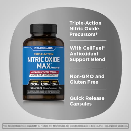 Fitness Labs Nitric Oxide Supplement | 3000mg | 120 Capsules | Nitric Oxide Pre Workout Fitness Labs buy supplements canada