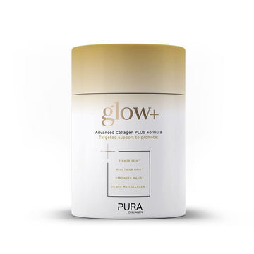 Pura Collagen Powdered Supplement Glow+, 10,000mg Hydrolysed Peptides, Hyaluronic Acid, Vitamins & Minerals, 28 Servings, 284 g Pura Collagen buy supplements canada