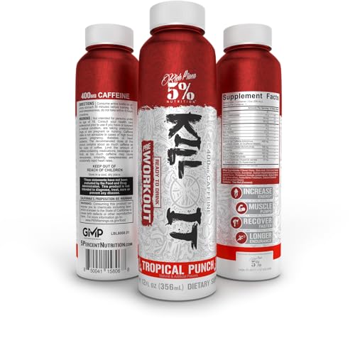 5% Nutrition Kill It Ready-to-Drink High Stim Pre Workout | 400mg Caffeine Energy Drink 5% Nutrition buy supplements canada