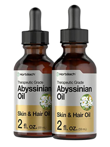 Abyssinian Oil 4 fl oz | Hair and Skin Oil | 2 Pack of 2oz | Paraben, SLS and Fragrance Free Horbäach buy supplements canada