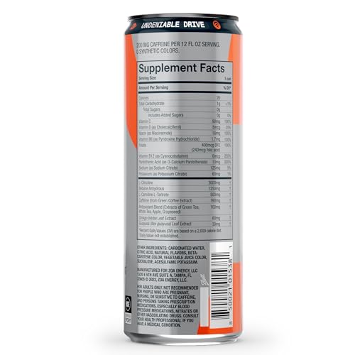 ZOA Energy Drink & ZOA+ Pre-Workout Bundle, Orange Grapefruit and Wild Orange, 12 Fl Oz ZOA buy supplements canada