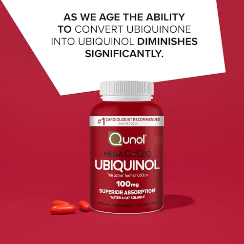 Qunol Ubiquinol CoQ10 100mg Softgels, Qunol Mega Ubiquinol 100mg - Superior Absorpti Qunol buy supplements canada