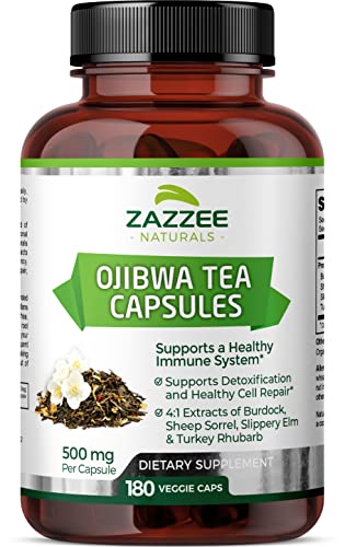 Zazzee Extra Strength Ojibwa Tea 500 mg, 180 Vegan Capsules, Rene Caisse's Original Zazzee buy supplements canada