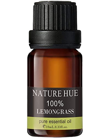 NATURE HUE Lemongrass Essential Oil - 10 mL (1/3 oz) - Pure, Natural, Therapeutic Grade NATURE HUE buy supplements canada