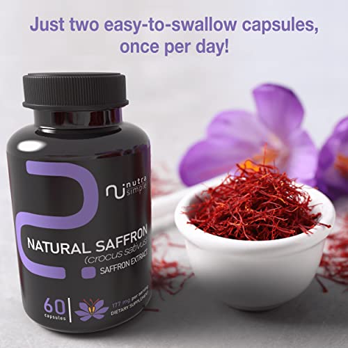 Nutra Simple Saffron Supplements 177mg, Pure Saffron Extract, Made in USA, Natural Nutra Simple buy supplements canada