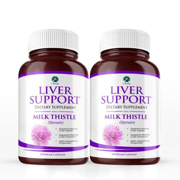 1 Body Liver Support: Twin Pack - 60 Capsules Each - Milk Thistle 1 Body buy supplements canada