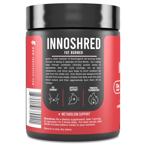 Inno Shred - Day Time Fat Burner | 100mg Capsimax, Grains of Paradise, Organic Caffeine InnoSupps buy supplements canada