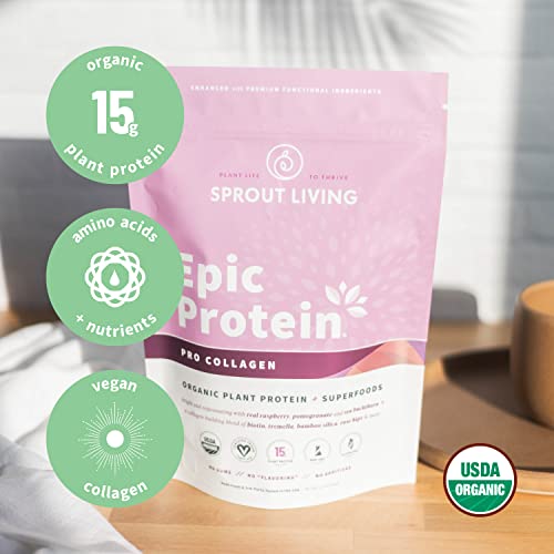 Sprout Living Epic Protein, Plant Based Protein & Superfoods Powder, Pro Collagen, Sprout Living buy supplements canada