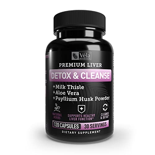 Véla Colon Cleanse & Liver Detox Formula Cleanse - 22 Herbs with Milk Thistle, Turmeric Véla buy supplements canada