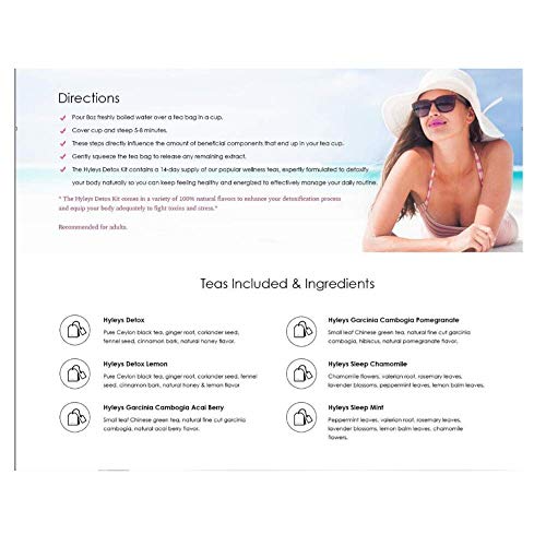 Hyleys Detox Tea for Cleanse and Weight Loss - 28 Day Kit - 84 Tea Bags (9 Pack) HYLEYS buy supplements canada