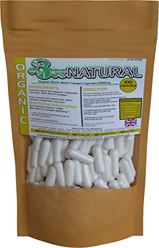 Beef Bovin 100 Hydrolyzed Collagen 1000mg Capsules Bee-natural buy supplements canada
