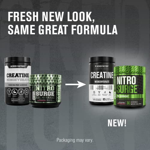 Nitrosurge Pre-Workout & Creatine Monohydrate - Pre Workout Powder With Creatine Jacked Factory buy supplements canada