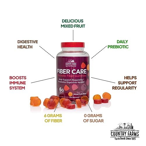 Country Farms Fiber Care Prebiotic Gummies, 6g of Fiber Per Serving, FOS from Beets Country Farms buy supplements canada