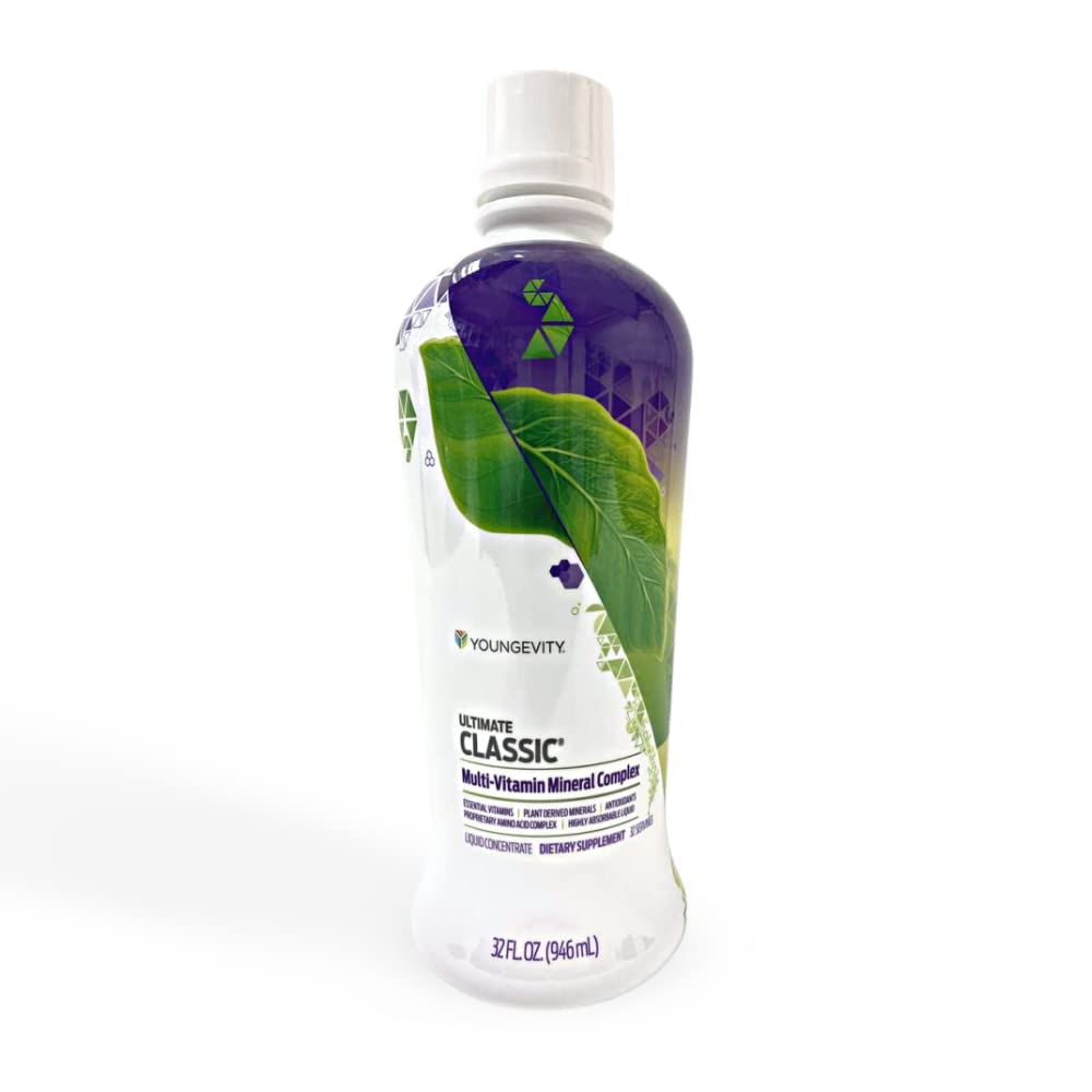 Youngevity Ultimate Classic® - Mega Multi-Vitamin & Mineral Complex - 16 Vitamins, 70+ Minerals, 12+ Amino Acids, Grape Seed, CoQ10, and More - Highly Absorbable Liquid (32 Fl Oz - Pack of 1) Youngevity buy supplements canada
