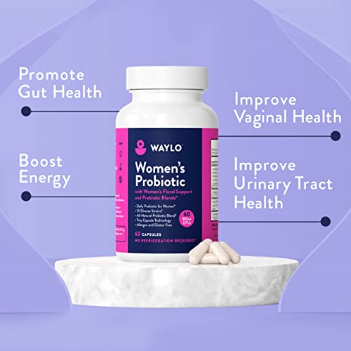 Probiotics for Women | Easy to Swallow Tiny Capsule | with Prebiotics, 60 Billion CFUs Waylo buy supplements canada