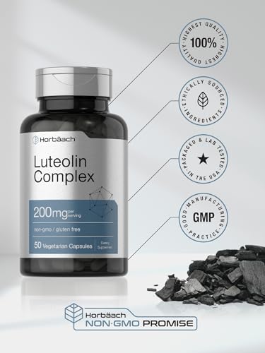 Luteolin Complex with Rutin | 50 Capsules | Vegetarian, Non-GMO & Gluten Free Flavonoid Horbäach buy supplements canada
