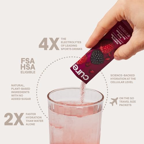 Cure Hydrating Plant Based Electrolyte Mix | FSA & HSA Eligible | Powder for Dehydration Cure Hydration buy supplements canada