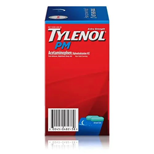 Tylenol PM Extra Strength Nighttime Pain Reliever Sleep Aid Caplets with Acetaminophen & Diphenhydramine HCl, Relief for Nighttime Aches & Pains, Travel Size, 50 Packs of 2 Caplets Tylenol buy supplements canada