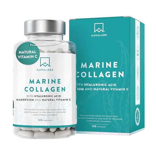 Marine Collagen Tablets for Women and Men with Hyaluronic Acid, Natural Vitamin C & Magnesium - with Pure Collagen peptides AAVALABS buy supplements canada