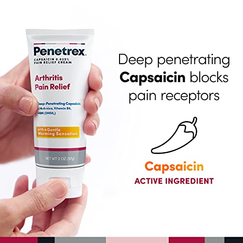 Penetrex Arthritis Warming Pain Relief Cream - Deep Penetrating Capsaicin with Arnica, Vitamin B6 & MSM(DMSO2) - Apply to Hands, Wrists, Feet, Knees, Elbows and Other Affected Areas, 2 oz Penetrex buy supplements canada