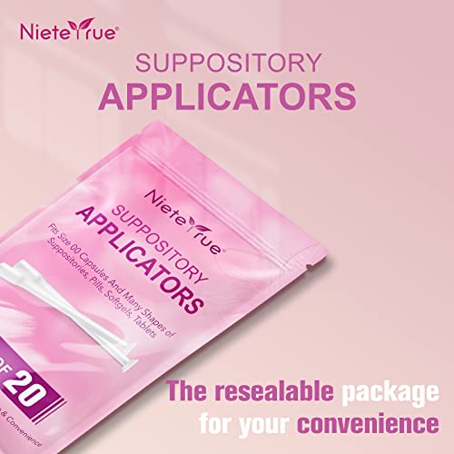 Nieteyrue 20-Packs Suppository Applicators for Women, Disposable, Individually Wrapped Nieteyrue buy supplements canada