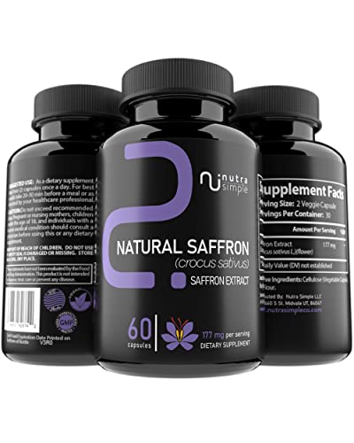 Nutra Simple Saffron Supplements 177mg, Pure Saffron Extract, Made in USA, Natural Nutra Simple buy supplements canada