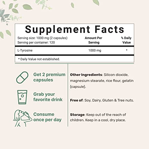 Micro Ingredients Plant Based L Tyrosine Pills, 1000mg Per Serving, 240 Capsules Micro Ingredients buy supplements canada