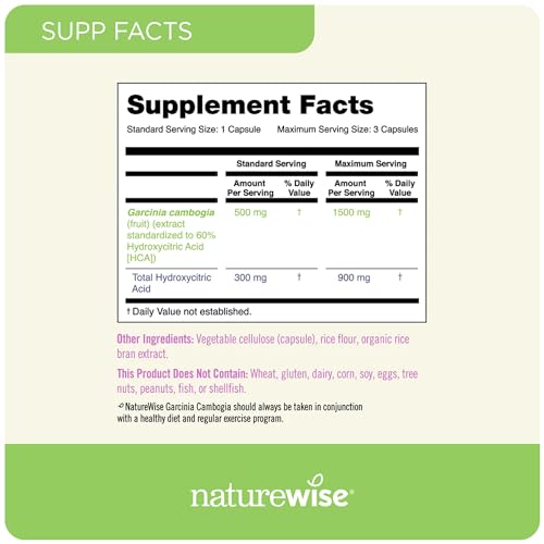 Naturewise Garcinia Cambogia with Pure Garcinia Cambogia Extract, 60% HCA Concentrati NatureWise buy supplements canada