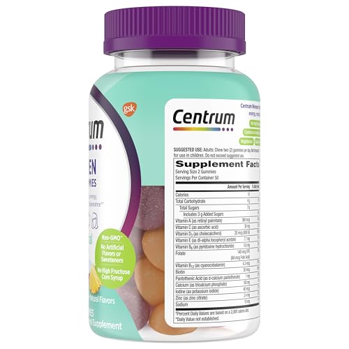 Centrum Women’s Multivitamin Gummies, Immune, Energy, Healthy Appearance Support, 100 Count, 50 Day Supply Centrum buy supplements canada