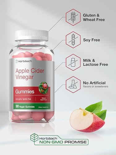 Horbaach Vegan Apple Cider Vinegar Gummies | 90 Count | ACV Supplement | Natural Horbäach buy supplements canada