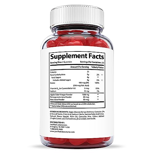 Justified Laboratories Luxe Keto ACV Gummies 1000MG with Pomegranate Juice Beet Root Justified Laboratories buy supplements canada