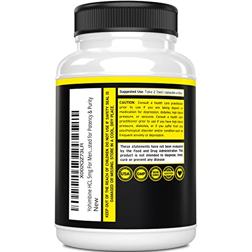 Yohimbine HCL 5mg For Men and Women (270 Capsules) - More Potent Than Yohimbe DORADO NUTRITION buy supplements canada