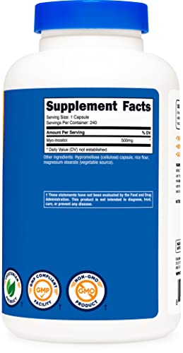Nutricost Inositol Capsules 500mg, 240 Capsules - Veggie Capsules, Non-GMO, Gluten Nutricost buy supplements canada