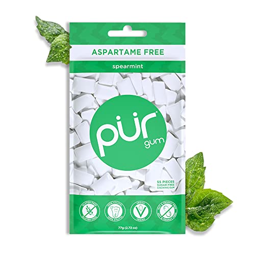 PUR Gum | Aspartame Free Chewing Gum | 100% Xylitol | Natural Spearmint Flavored Gum PUR buy supplements canada