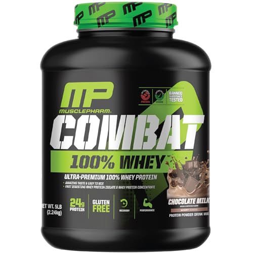MusclePharm Combat 100% Whey, Chocolate Milk - 5 lb Protein Powder - Gluten Free Muscle Pharm buy supplements canada