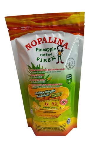 NOPALINA Flax Seed Plus Fiber Colon Detox 1lb - Pineapple Flavor (1LB) Nopalina buy supplements canada