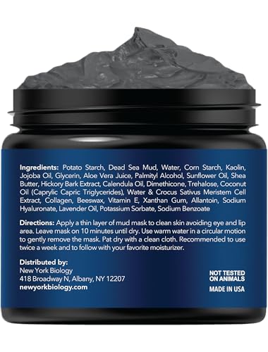 New York Biology Dead Sea Mud Mask for Face, Body | with Stem Cell and Collagen | Spa Quality Pore Refiner for Oily Skin NEW YORK BIOLOGY THE ULTIMATE COSMECEUTICALS buy supplements canada