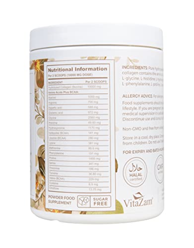 Vitazam Fine Diamond Bovine Collagen Powder - Hydrolyzed Type 1 & 3 Collagen Powder Protein VitaZam buy supplements canada